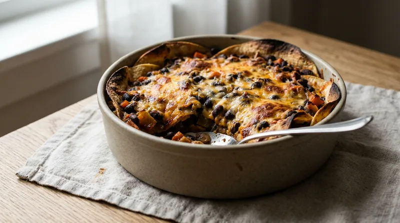 Baked Tortilla and Bean Casserole