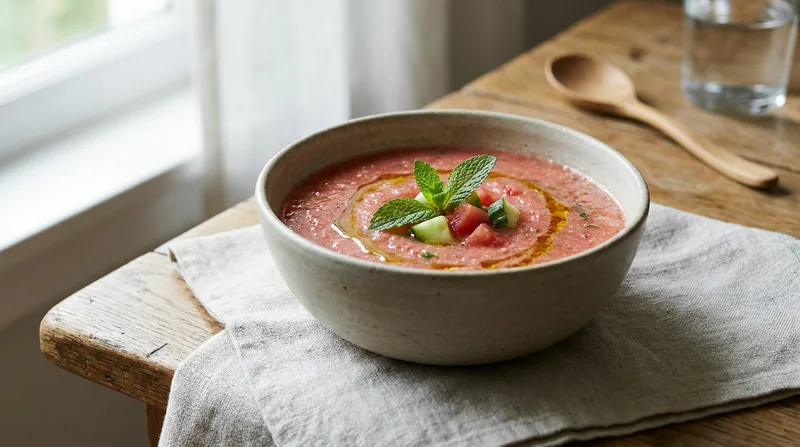 Watermelon and Tomato Gazpacho