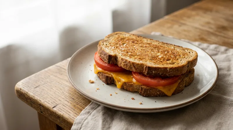 Toasted Cheese and Tomato Sandwich